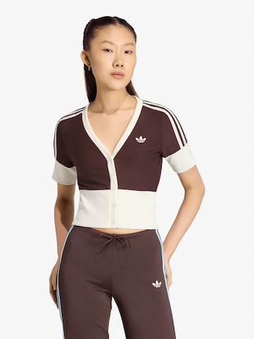 Cardigan ADIDAS ORIGINALS en marron : devant