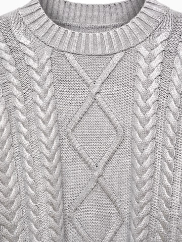 MANGO Пуловер 'Foil' в сребърно