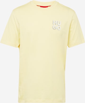 T-Shirt 'Detzington241' HUGO Red en jaune : devant