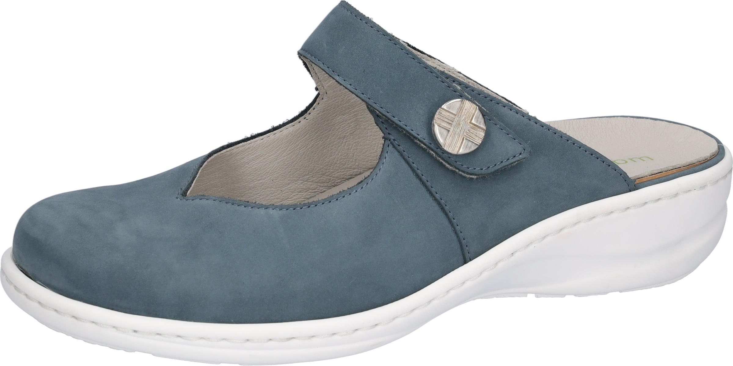 WALDLÄUFER Clog in Blau: Vorderseite