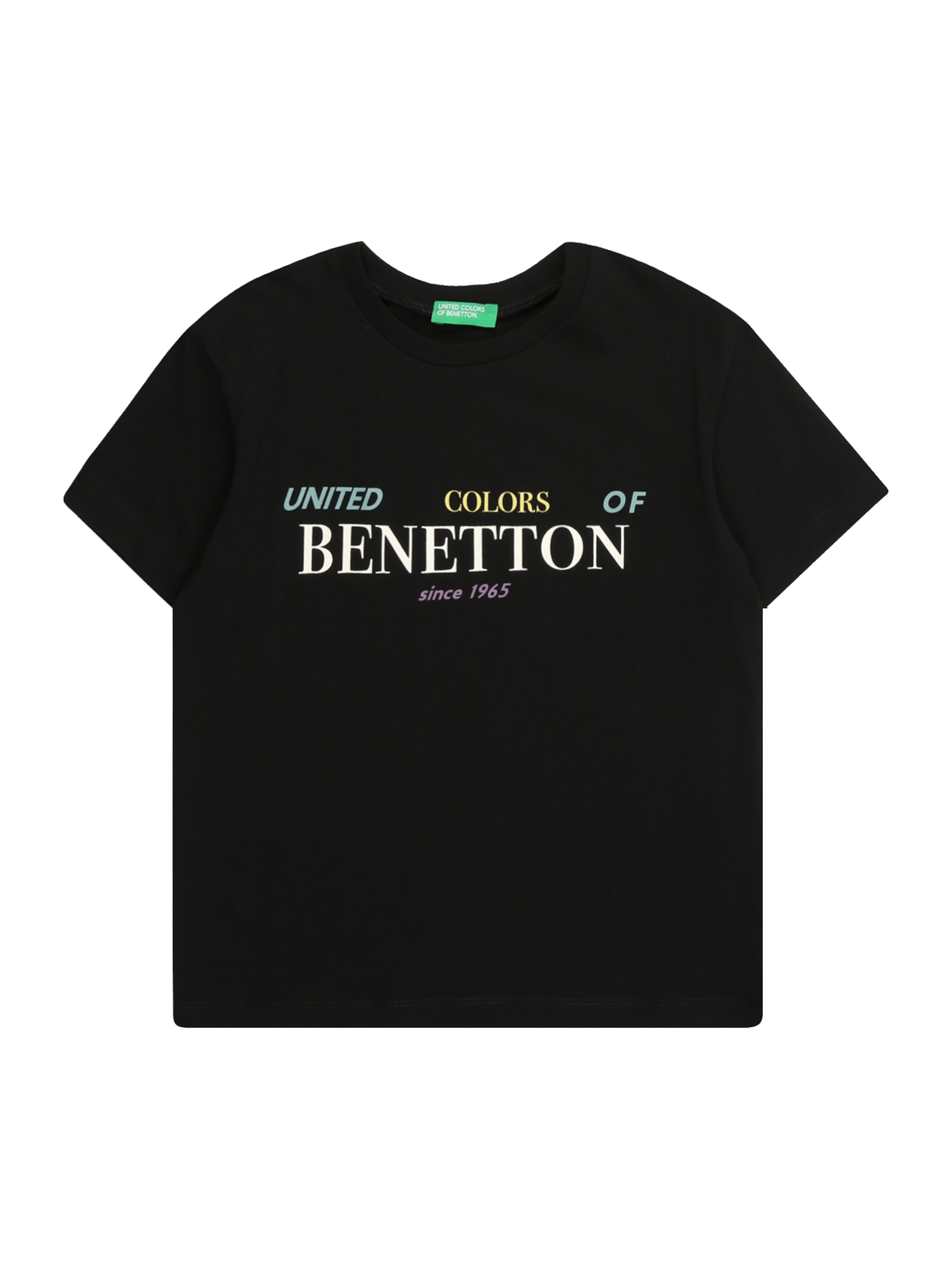 UNITED COLORS OF BENETTON Тениска в черно: отпред