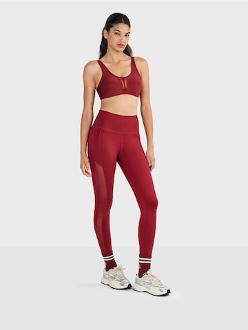 Gisela - Skinny Leggings en rojo: lado