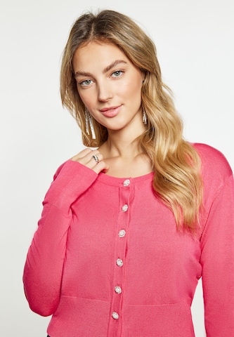 faina Knit Cardigan in Pink