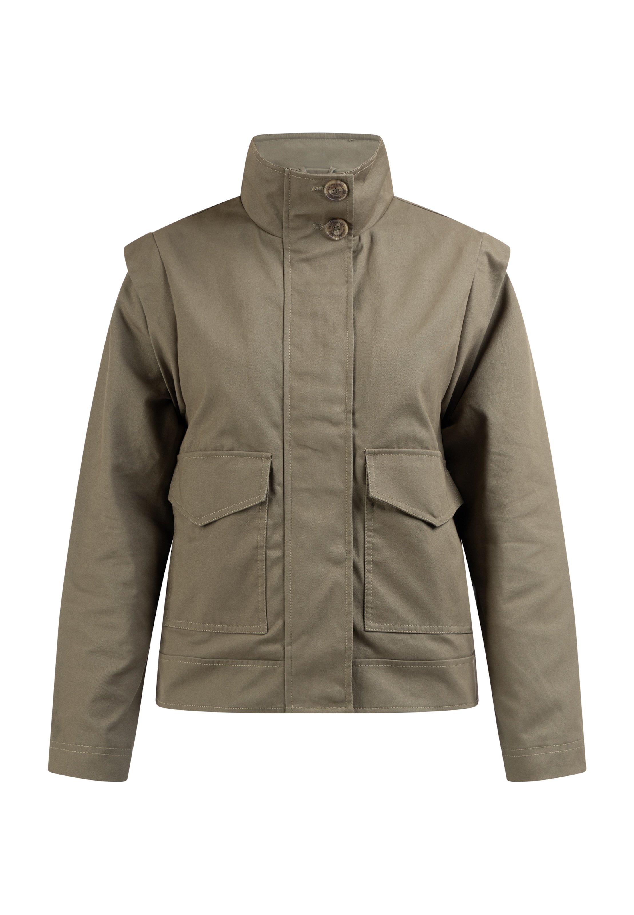 DreiMaster Vintage Φθινοπωρινό και ανοιξιάτικο μπουφάν σε πράσινο: μπροστά