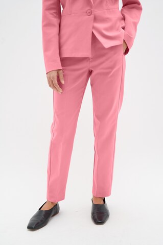 InWear Regular Pleated Pants 'Zella' in Pink: front