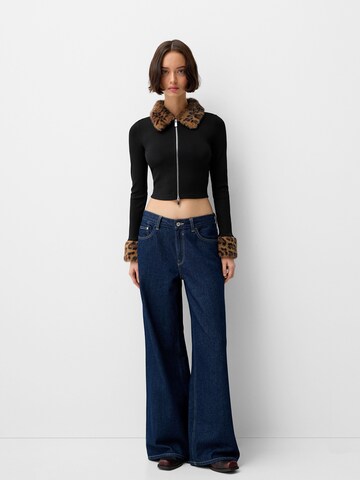 Bershka Knit cardigan in Black