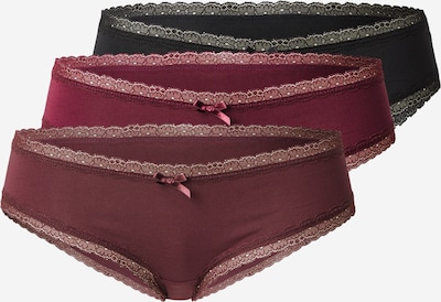 Hunkemöller Stringit 'Georgia' koossa XS värissä tummanvihreä / viininpunainen / tummanpunainen, Tuotenäkymä