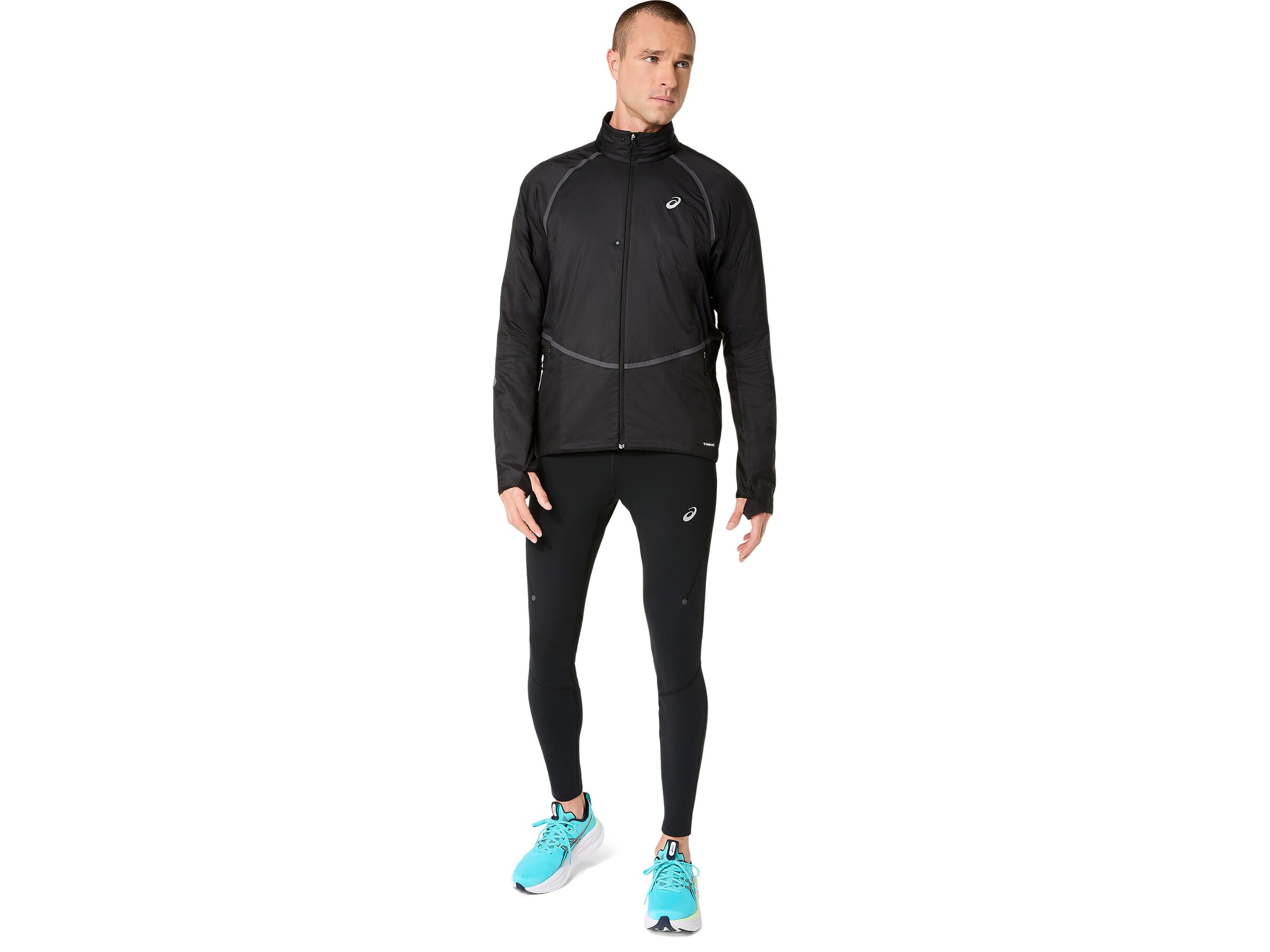 ASICS Skinny Sporthose in Schwarz
