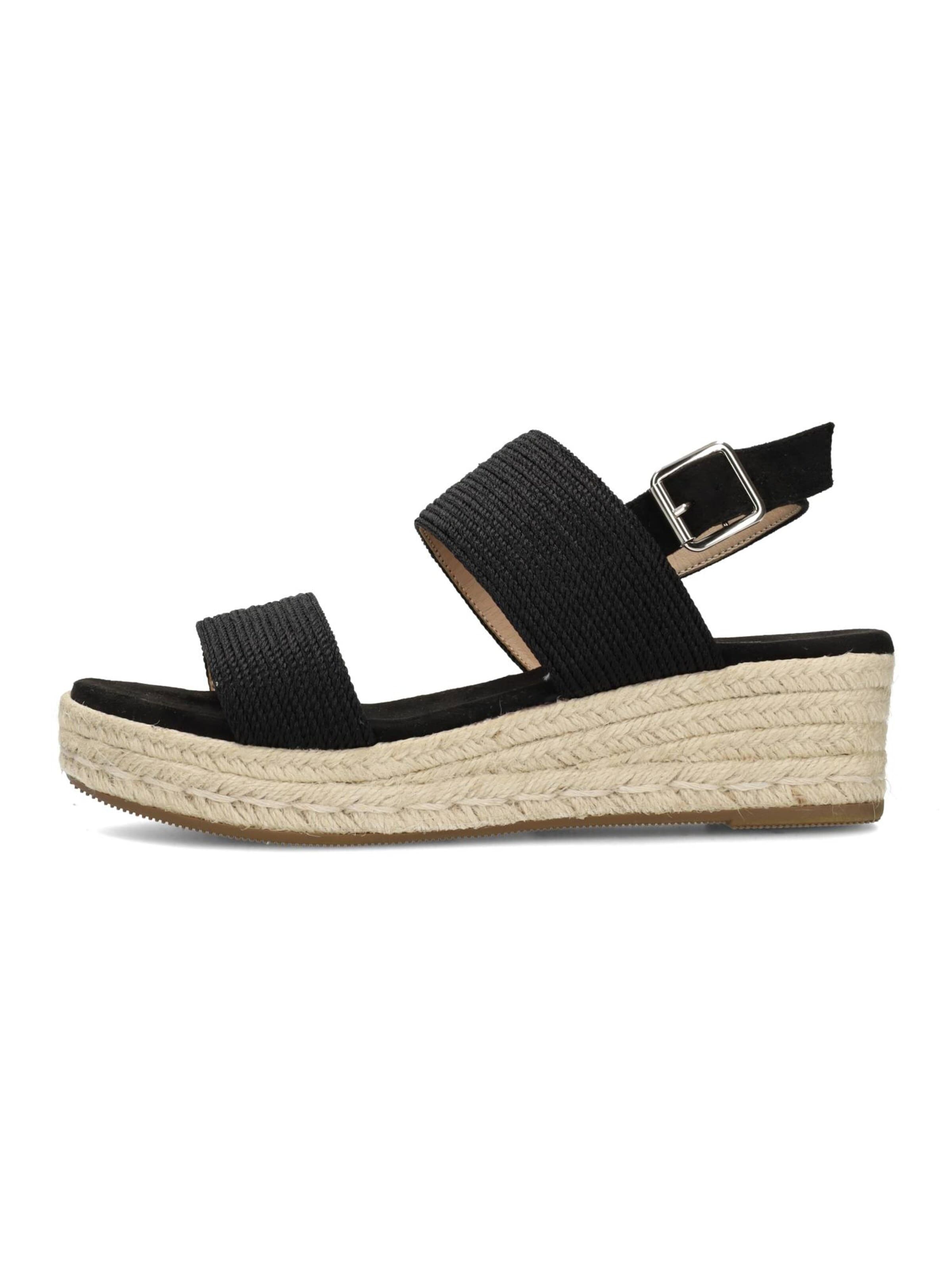 POSH by Poelman Strap Sandals 'CETO' in Black: front