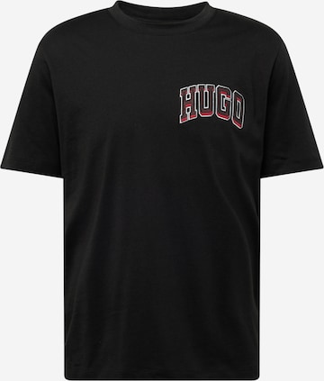 HUGO Μπλουζάκι 'Dasko' σε μαύρο: μπροστά
