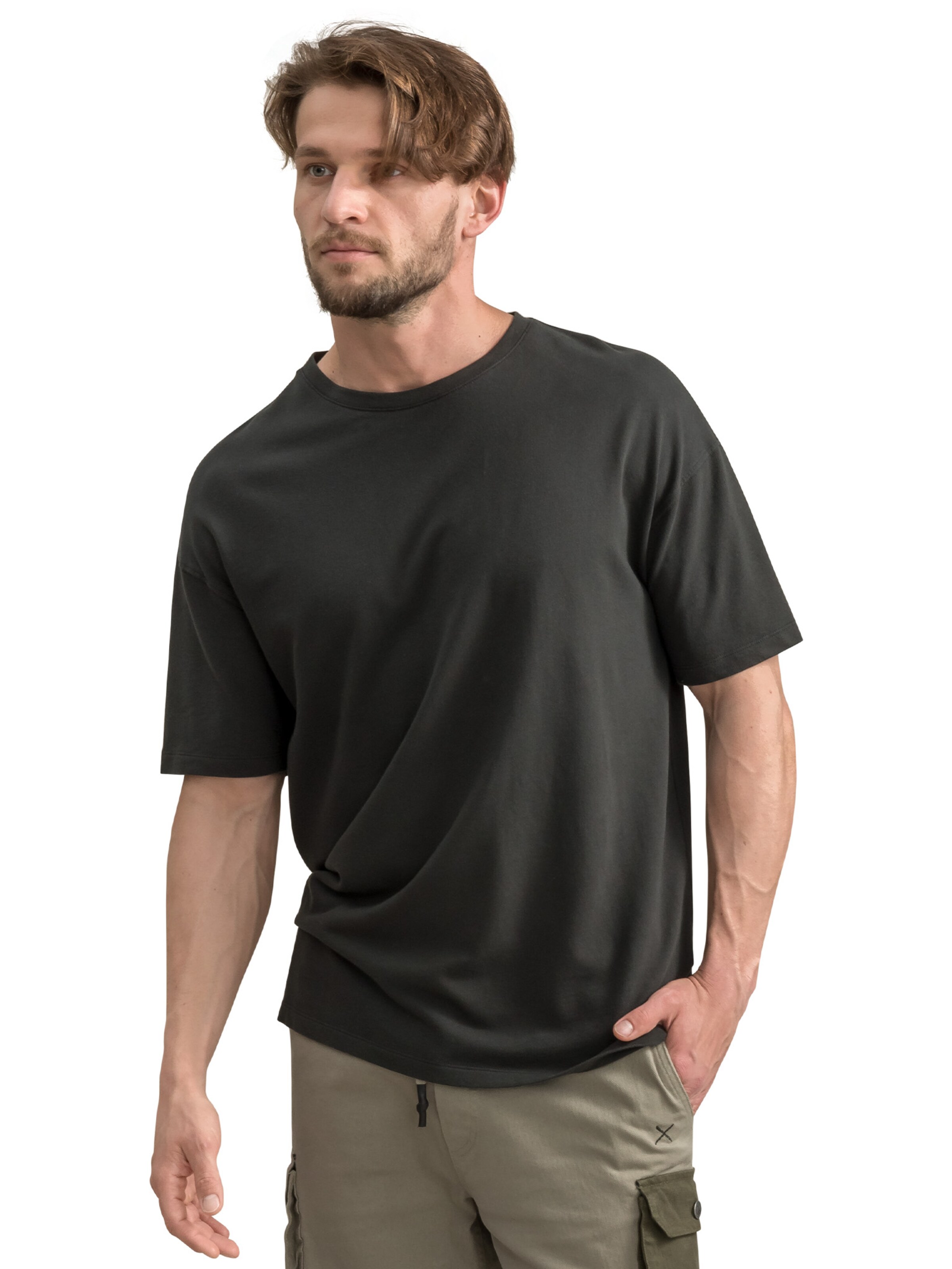 Kaft Shirt in Black: front