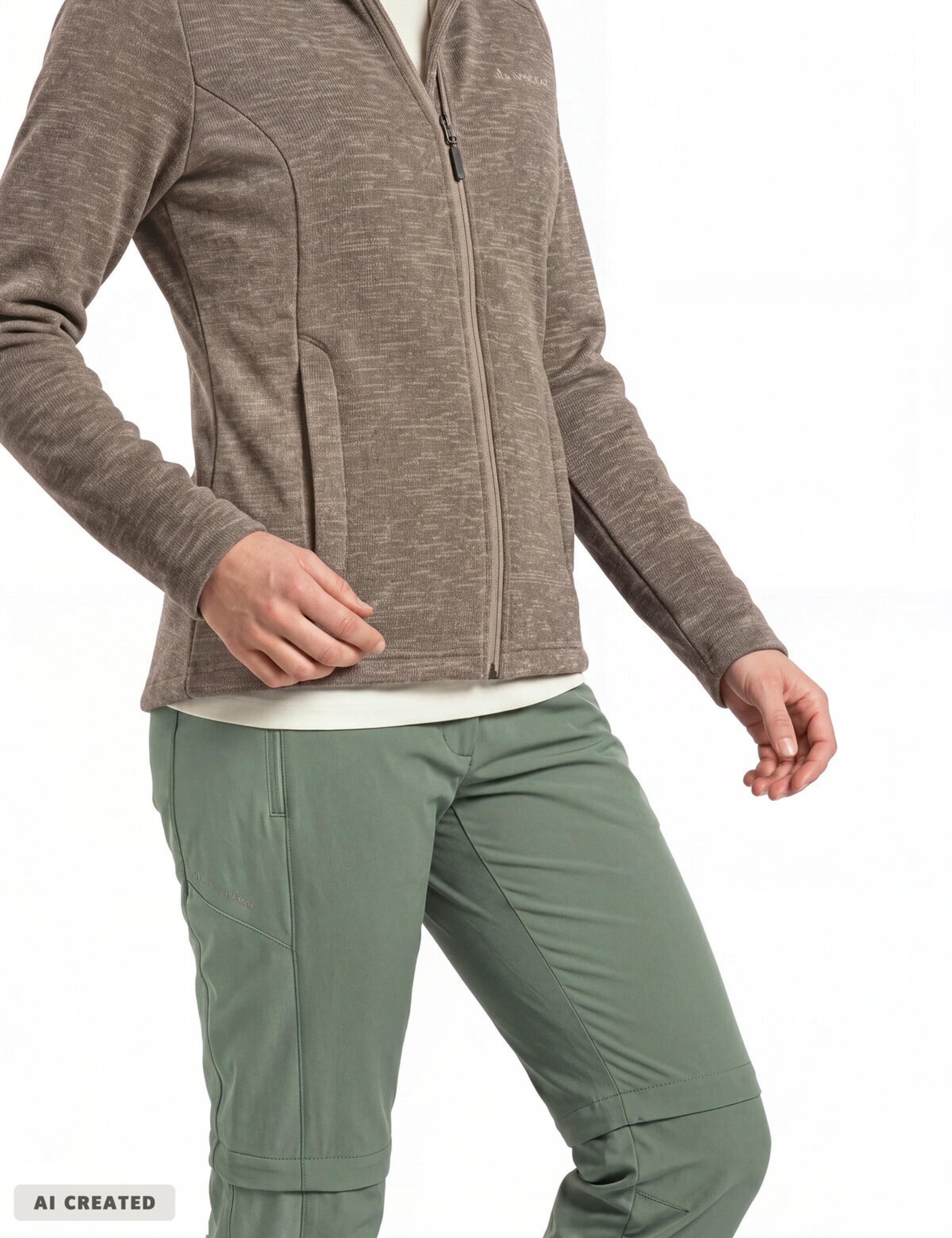 VAUDE Functionele fleece jas in Beige