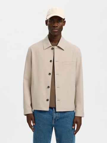 Veste mi-saison 'SLHRobert' SELECTED en beige : devant