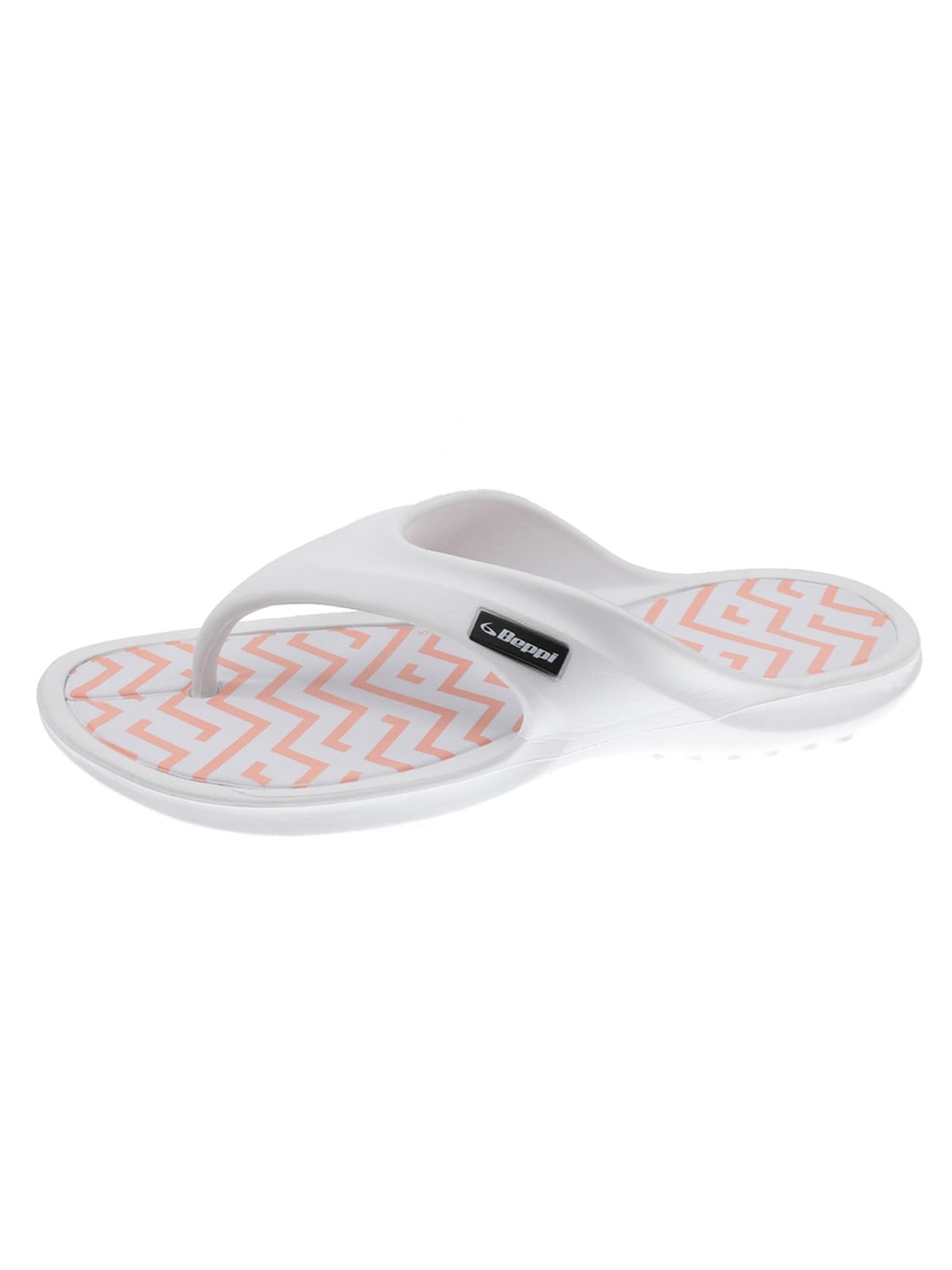 Beppi - Sandalias de dedo 'Thong Slipper' en blanco: frente