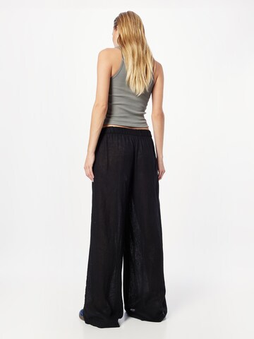 WEEKDAY Wide leg Broek 'Freya' in Zwart