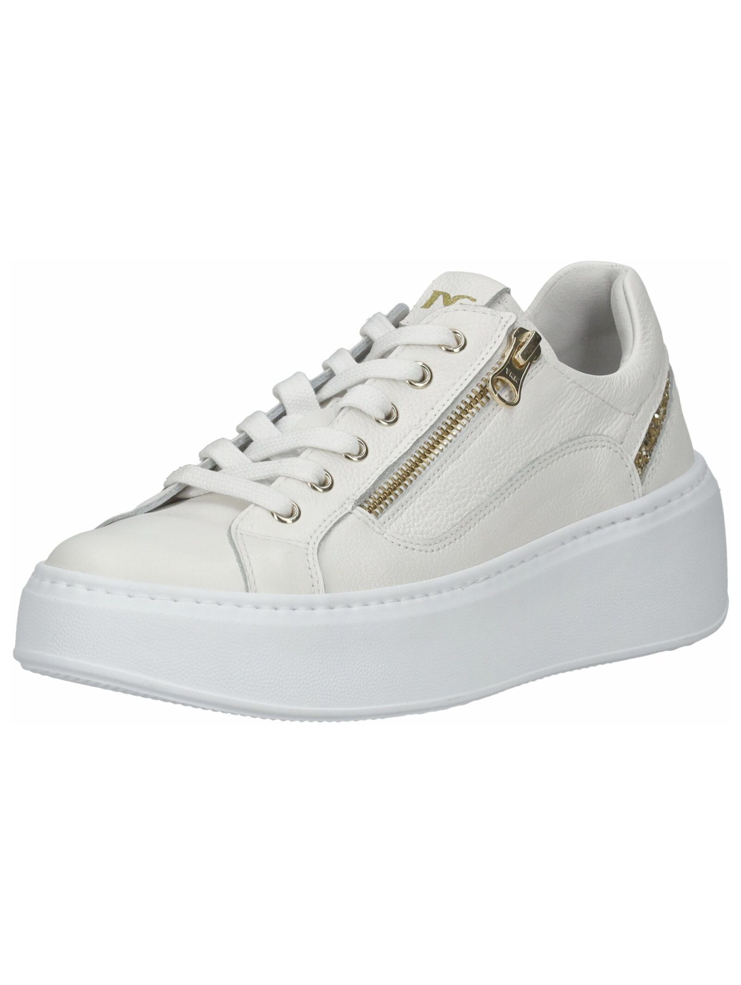 Baskets basses Nero Giardini en blanc : devant