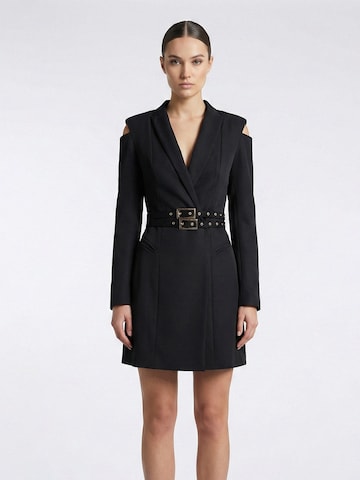 AVENUE N°29 Kjole 'Cut-out Blazer Dress With Double Belt' i sort