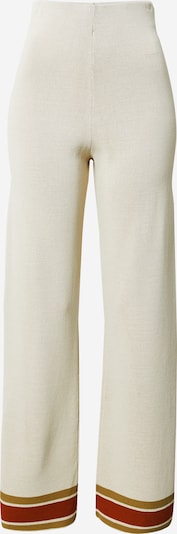 Guido Maria Kretschmer Women Pantalón en beige / rojo vino / blanco perla, Vista del producto
