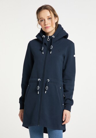 DreiMaster Maritim Sweatvest in Blauw: voorkant