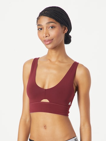 ADIDAS SPORTSWEAR Bralette Sports Bra 'Purebare Light-Support' in Red: front