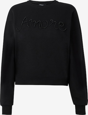 ONLYSweater majica 'ONLJENNA' - crna boja: prednji dio