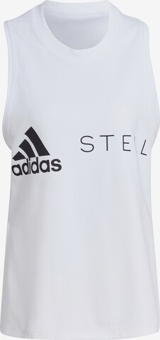 Top sportivo 'Logo' di ADIDAS BY STELLA MCCARTNEY in bianco: frontale