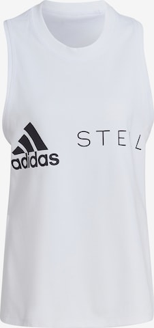 ADIDAS BY STELLA MCCARTNEY Αθλητικό τοπ 'Logo' σε λευκό: μπροστά