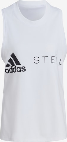 ADIDAS BY STELLA MCCARTNEY Sports top 'Logo' in White: front