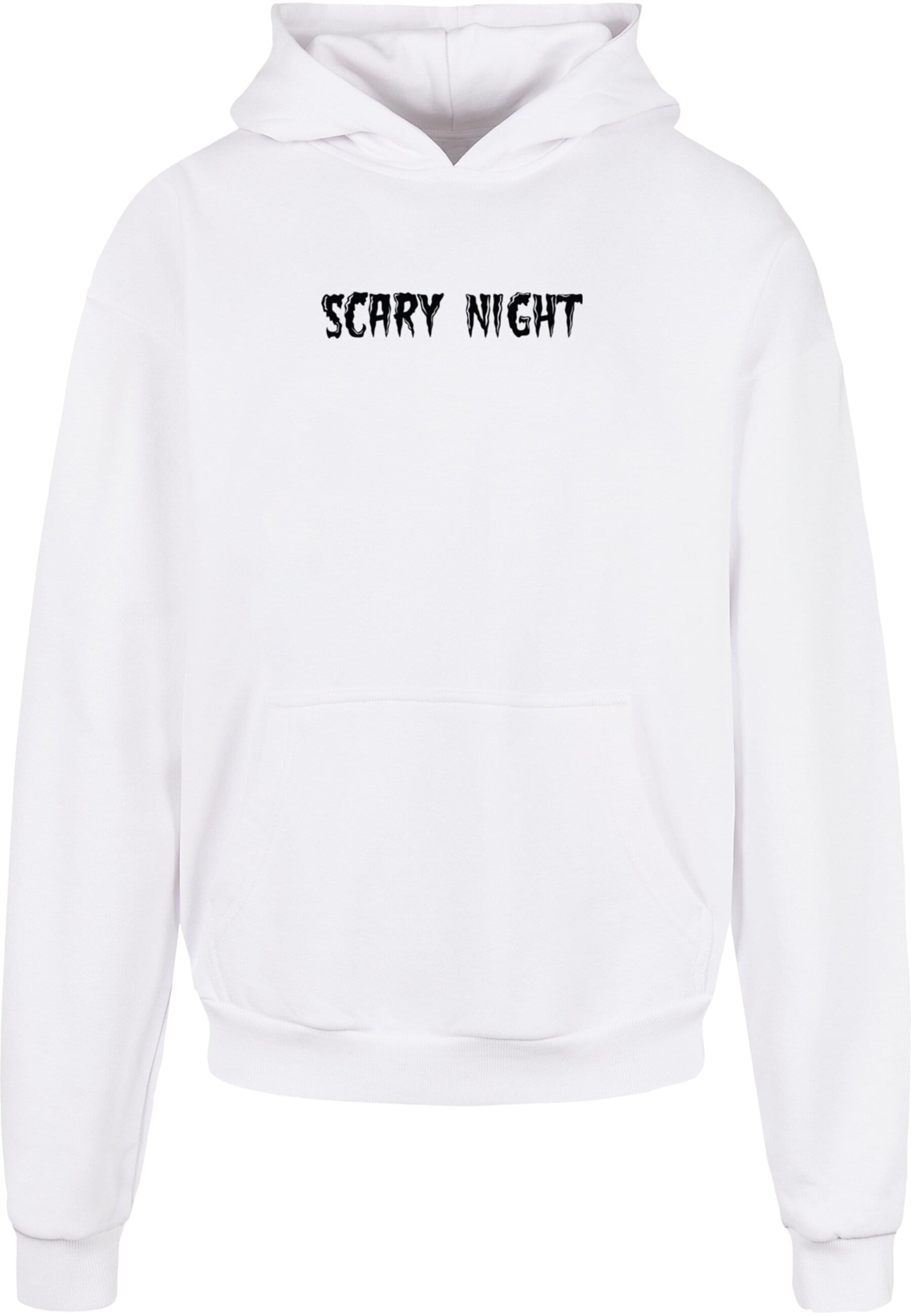 Merchcode Sweatshirt 'Halloween - Scary Night ' in Weiß: Vorderseite