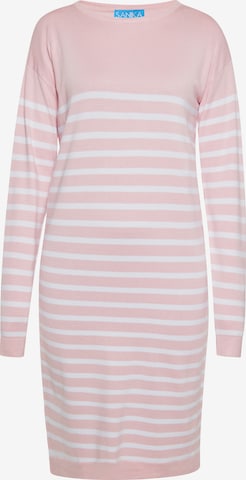 Robes en maille SANIKA en rose : devant