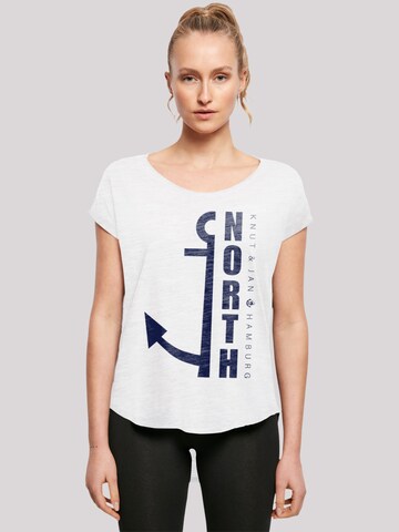 T-shirt 'North Anker Knut & Jan Hamburg' F4NT4STIC en blanc : devant