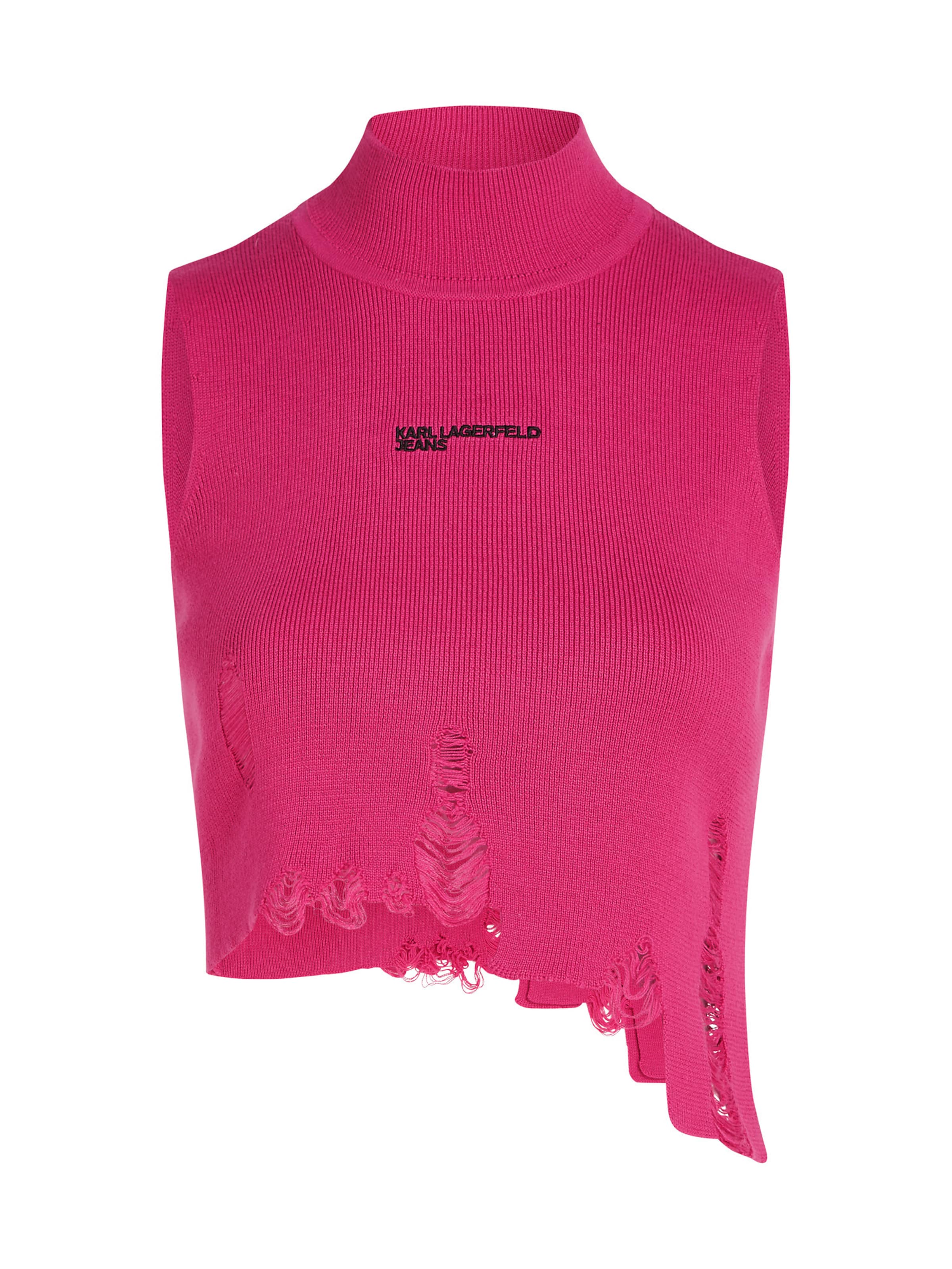 KARL LAGERFELD JEANS Stick felső - rózsaszín: elől