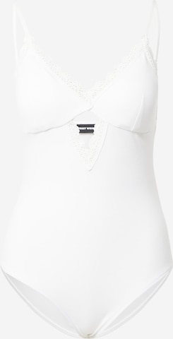 Tally Weijl Shirt Bodysuit in White: front