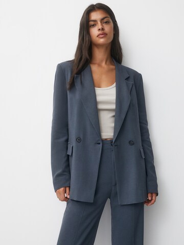 Pull&Bear Blazer | modra barva: sprednja stran