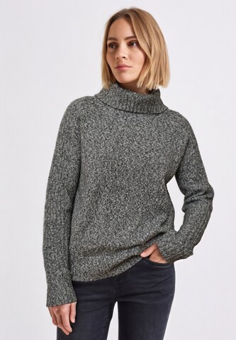 Street One Studio Pullover 'Mouliné' in Schwarz: Vorderseite