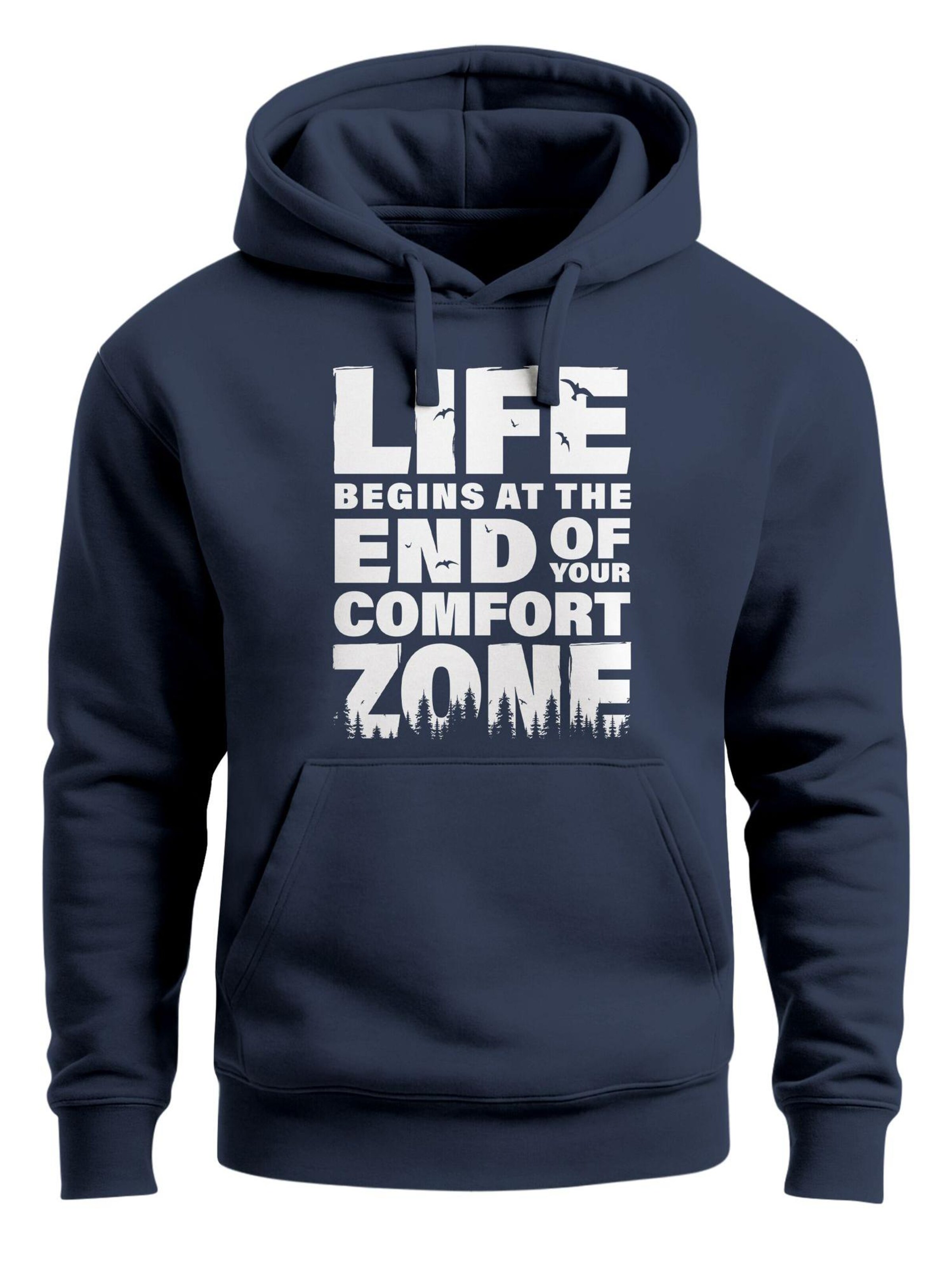 Neverless Sweatshirt 'life begins' in Blue: front