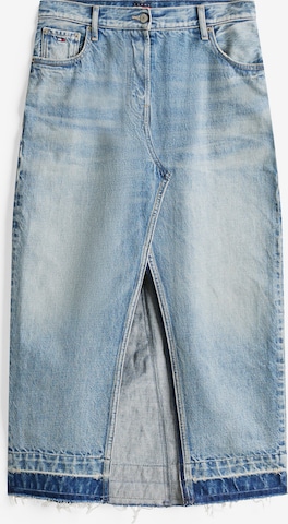 Fustă de la Tommy Jeans pe albastru: față