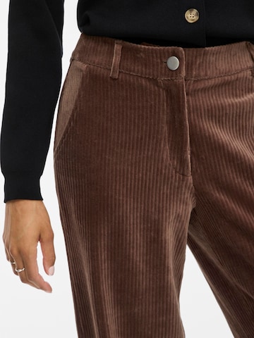 VILA - Pierna ancha Pantalón en marrón