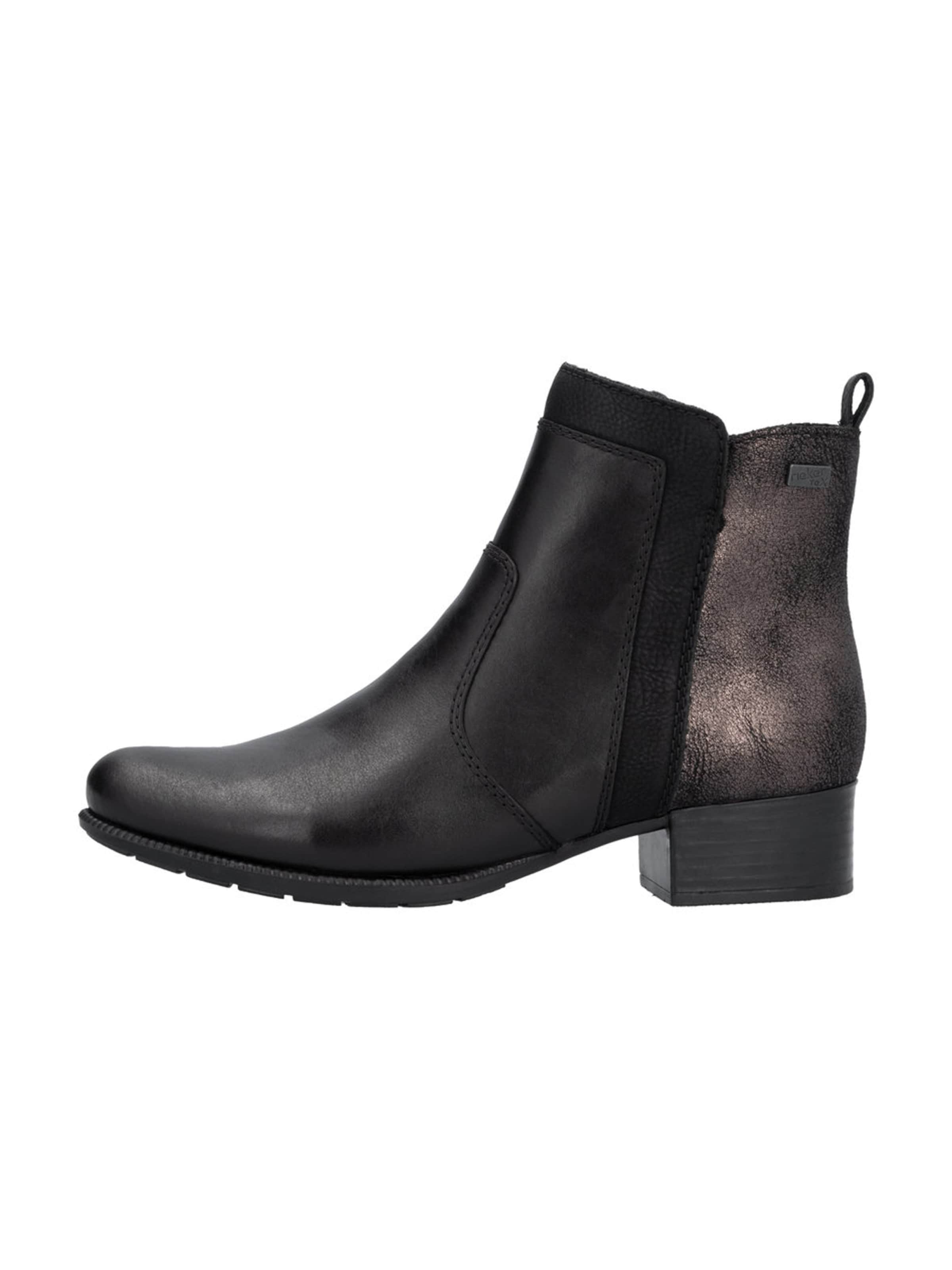 Bottines Rieker en noir : sur le côté