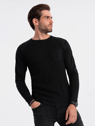 Ombre Shirt 'OM-LSCL-0109' in Zwart