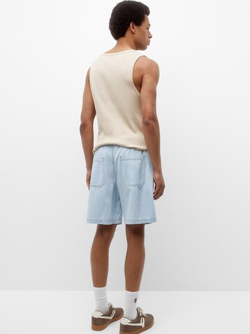 Pull&Bear Loosefit Shorts in Blau