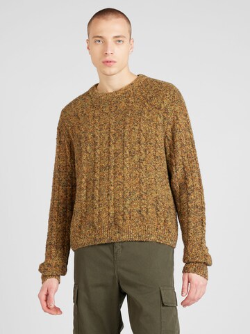 WEEKDAY Sweater 'Jesper' in Brown: front