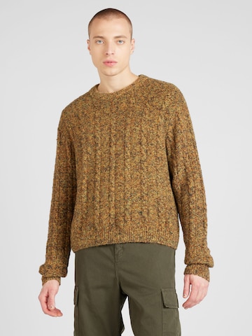 WEEKDAY Sweater 'Jesper' in Brown: front