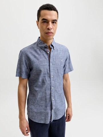 JACK & JONES Regular Fit Hemd 'JPRBLUSUMMER' in Blau
