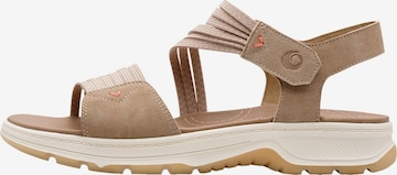 JANA Sandały 'Coshy-Sandalen mit Klettverschluss' w kolorze brązowy: przód