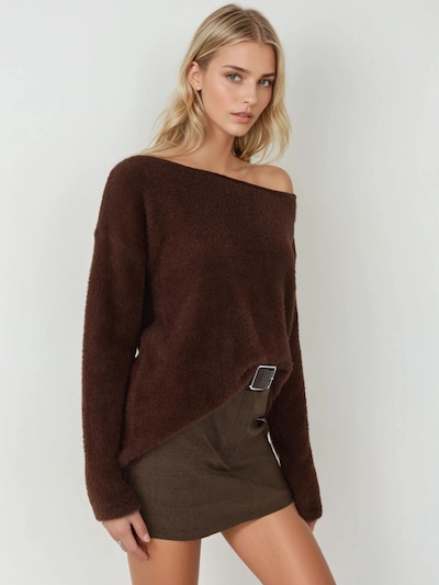 Hiccup Pull-over 'Pullover' en S-L en marron châtaigne, Vue avec produit