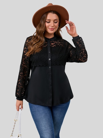LapaPlus Blouse 'Women Tops' in Zwart: voorkant