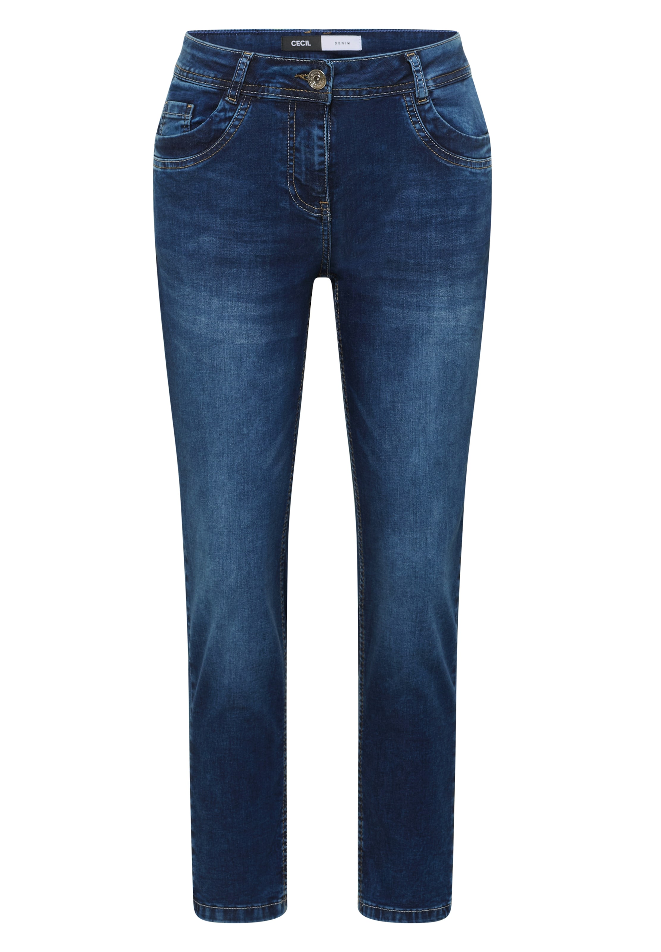 CECIL Slimfit Jeans in Blau: Vorderseite