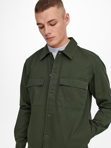 Only & Sons Between-season jacket 'Toby' in Green