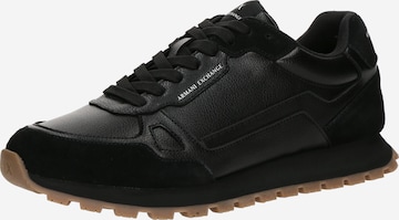 Baskets basses ARMANI EXCHANGE en noir : devant
